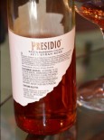 Presidio Rose back label