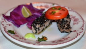 Black sesami crusted tuna Brasserie Louis