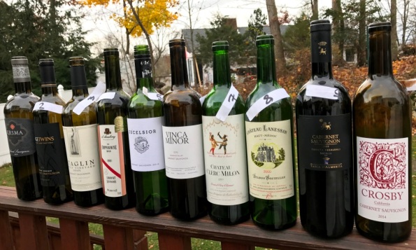 cabernet wines from the blind tasting