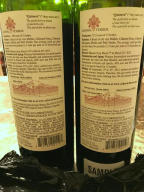 Achaval -Ferrer wines back labels