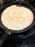 Crepe in the pan