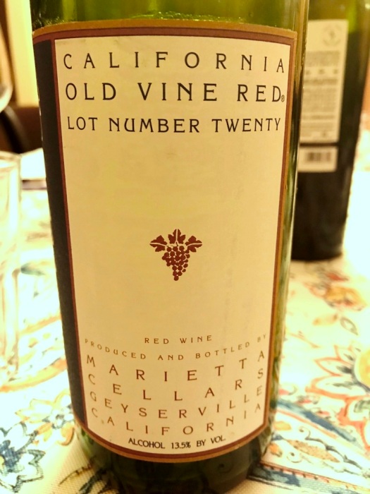 Marietta Old Vine Red Lot Number twenty